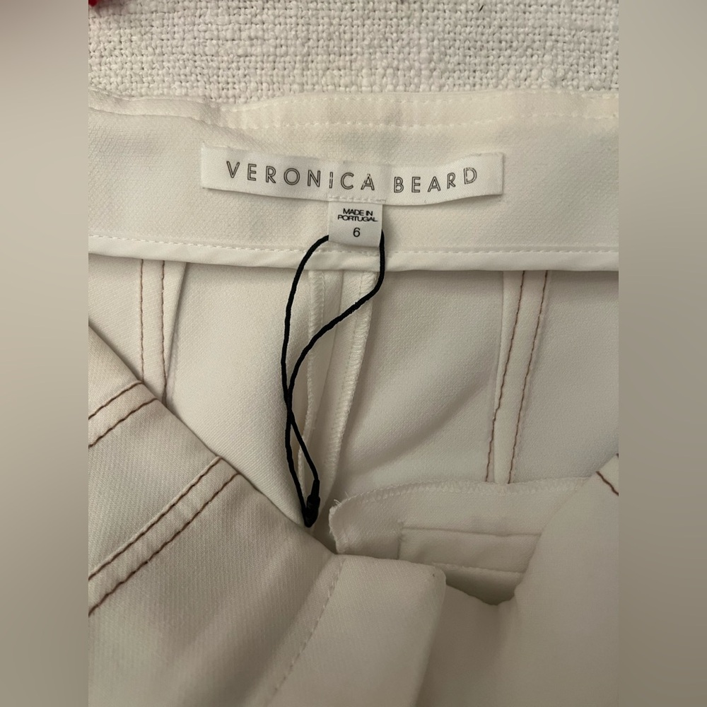 Veronica Beard White Wide-Leg Pants - Picture 4 of 4